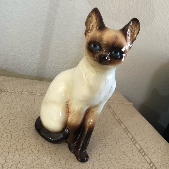 VTG Goebel Ceramic Sitting Siamese Cat Figurine Statue 😻 - Picture 7 of 7